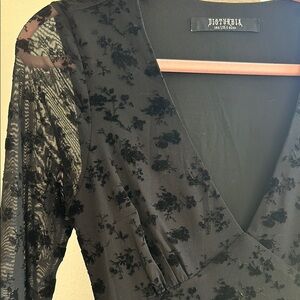 Disturbia Black Floral Dress